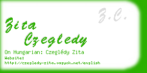 zita czegledy business card